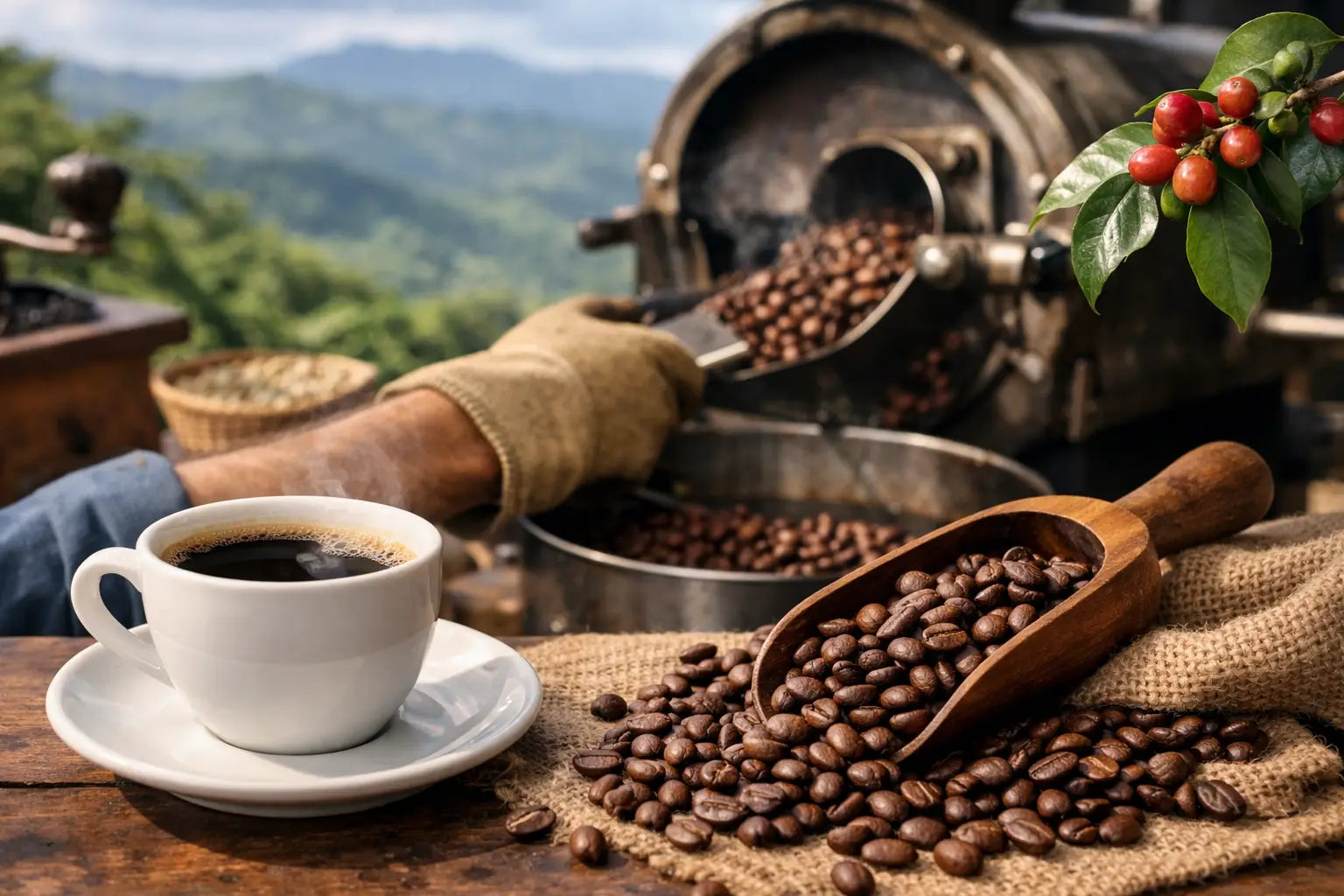 Café artesanal tostado a mano de Puerto Rico