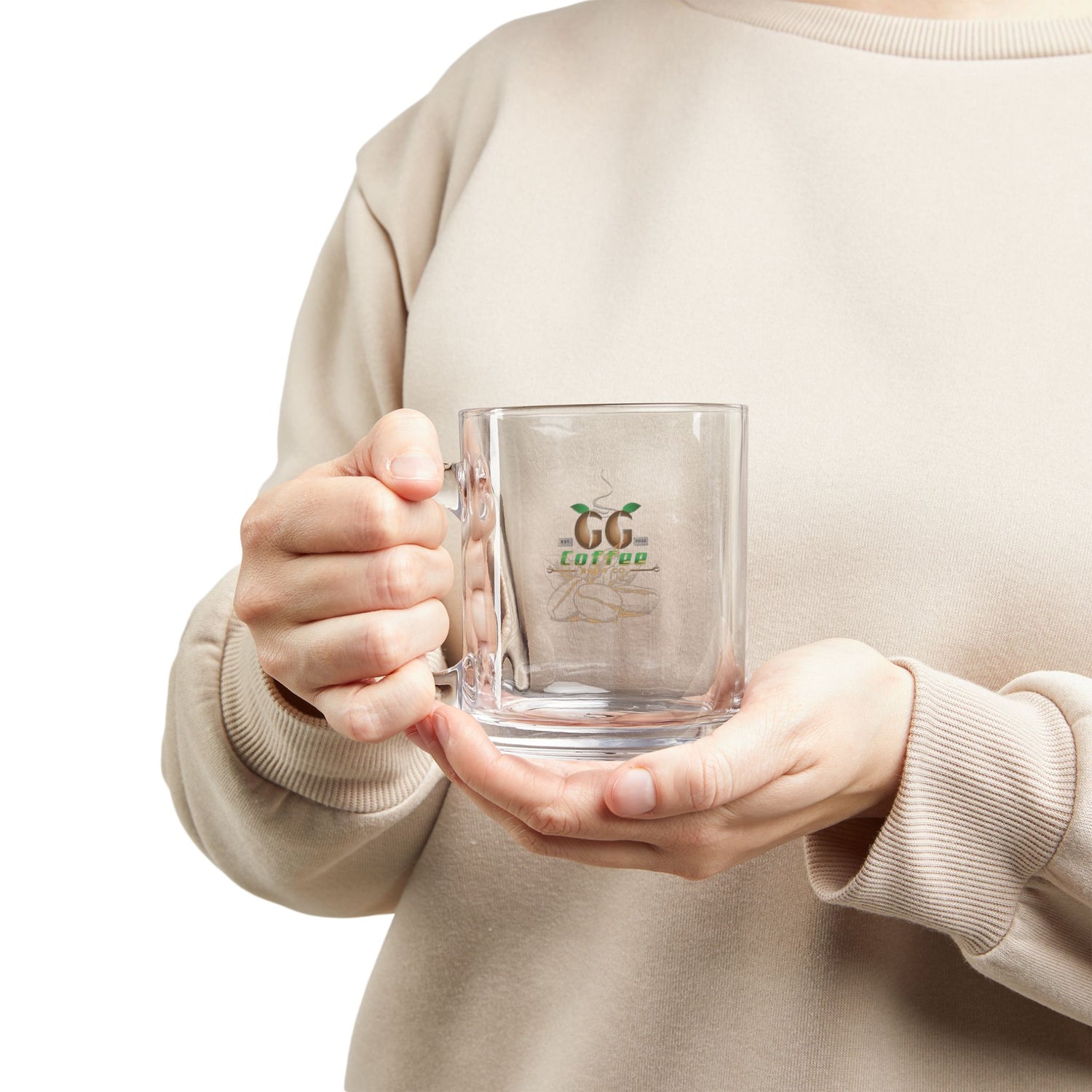 Personalized 10oz Glass Mug, Custom Drinkware for Coffee, Tea Lovers, Perfect for Gifts, Weddings, Parties, or Everyday Use