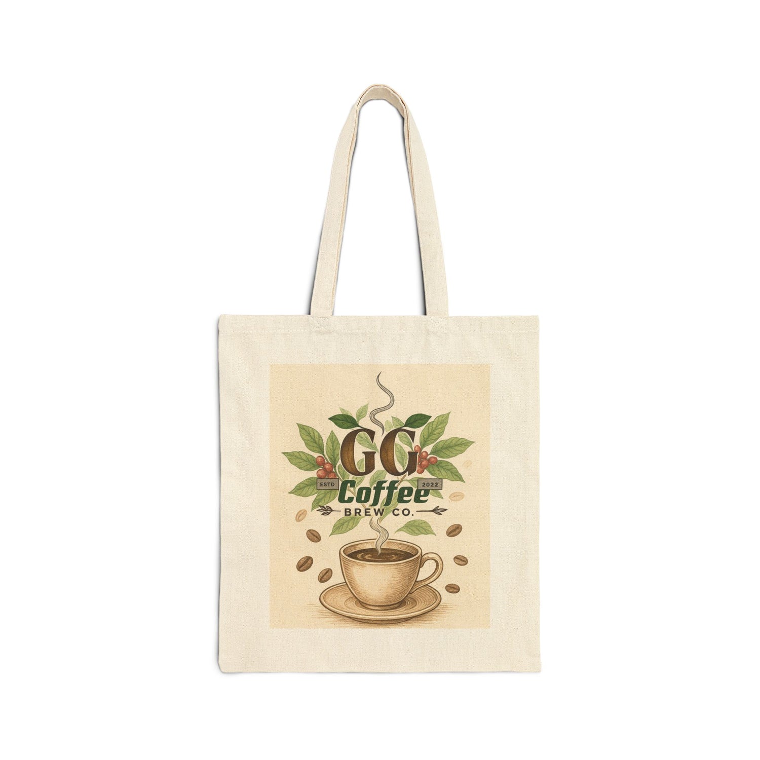 Coffee Lover's Cotton Canvas Tote Bag, Eco-Friendly Shopping Bag, Gift for Barista, Coffee-Themed Tote, Reusable Grocery Bag