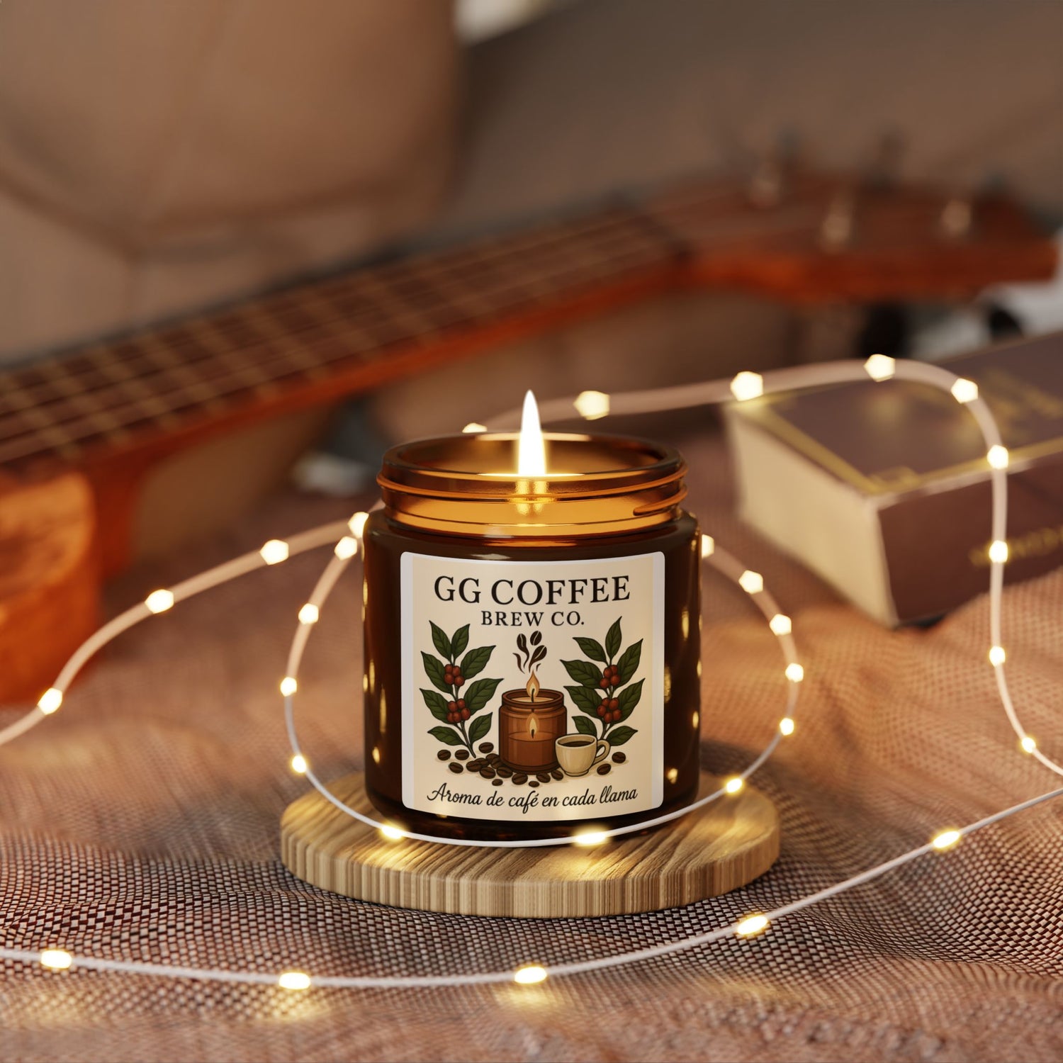 Coffee Aroma Scented Soy Candle - Warm Ambiance, Cozy Home Decor, Great for Gifts, Aromatherapy, Coffee Lovers
