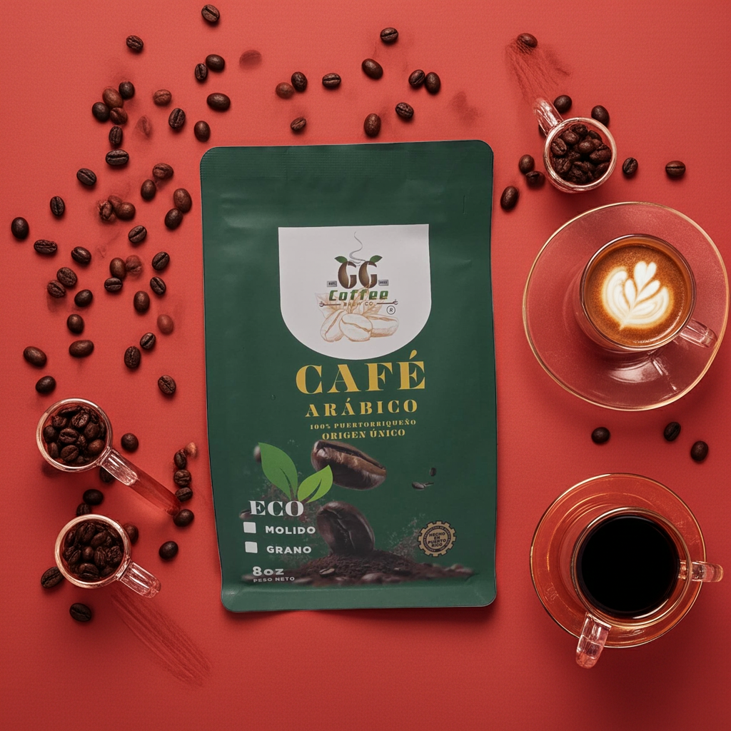 Café Arábica GG Coffee Brew Co. – 100% puertorriqueño, ecológico y de origen único (8 oz)