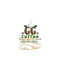 Logo of GG Coffee Specialties featuring coffee beans and leaves, perfect for coffee enthusiasts.
